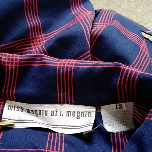 Vintage Miss Magnin Atl Magnin Made In USA Women Dress Size 12 - Picture 9 of 12